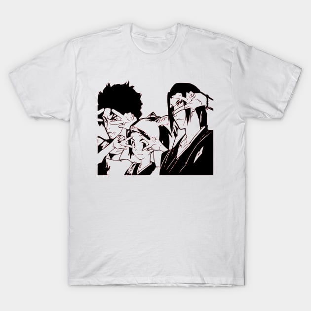 Samurai Champloo Mugen Jin and Fuu T-Shirt by OtakuPapercraft